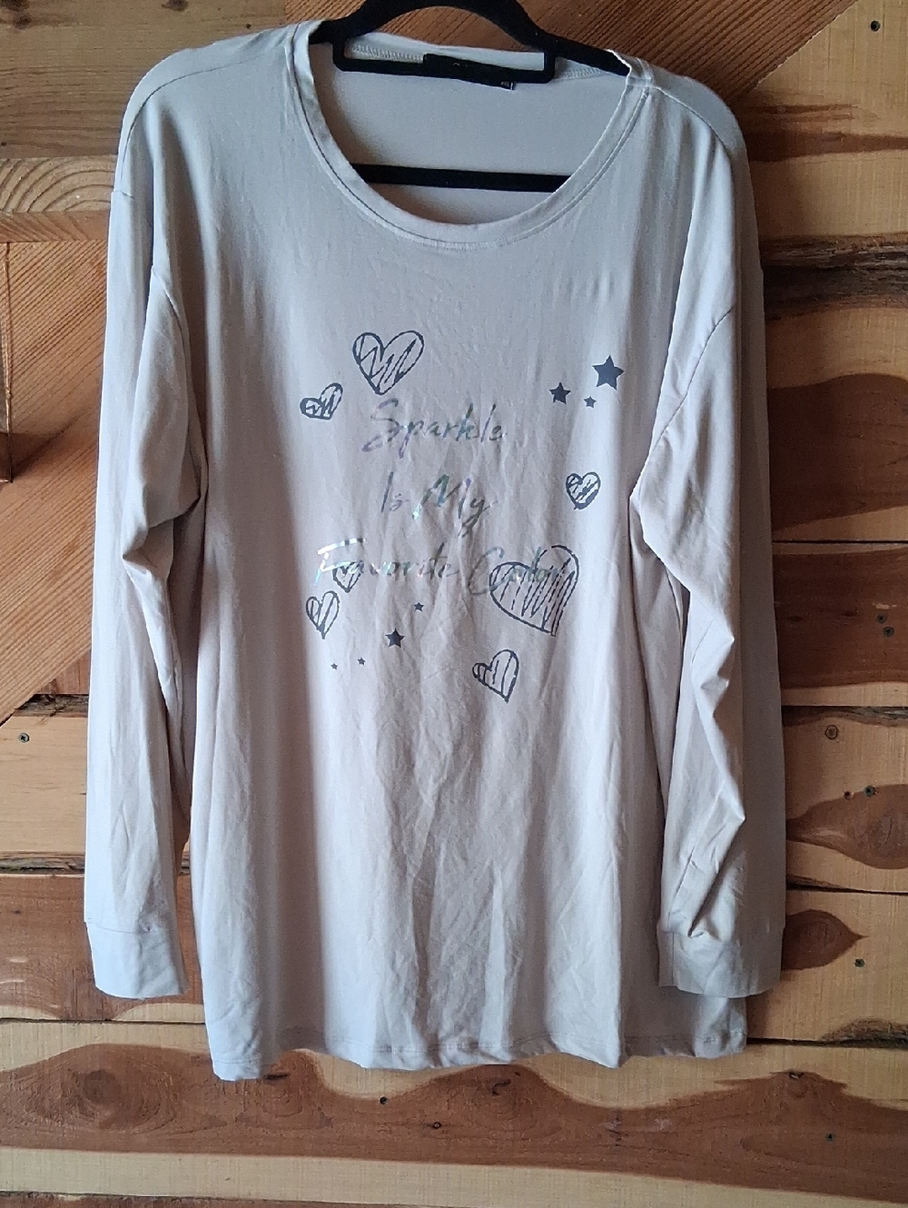 Womens Plus Size Long Sleeve Grey Spandex Stretchy Top